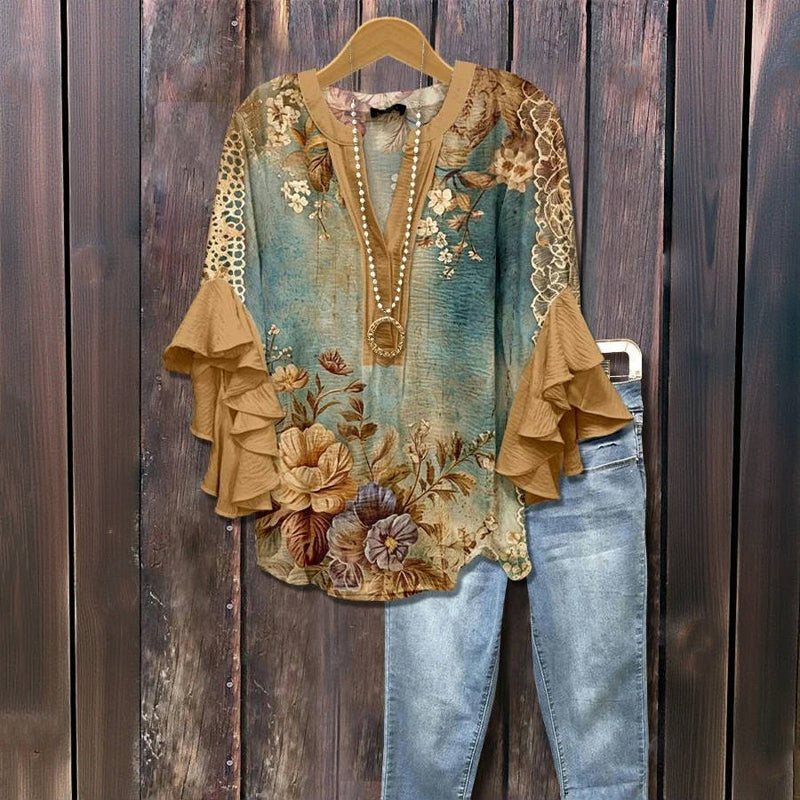 Blouse Décontractée Vintage