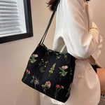 Sac Vintage Brodé De Fleurs