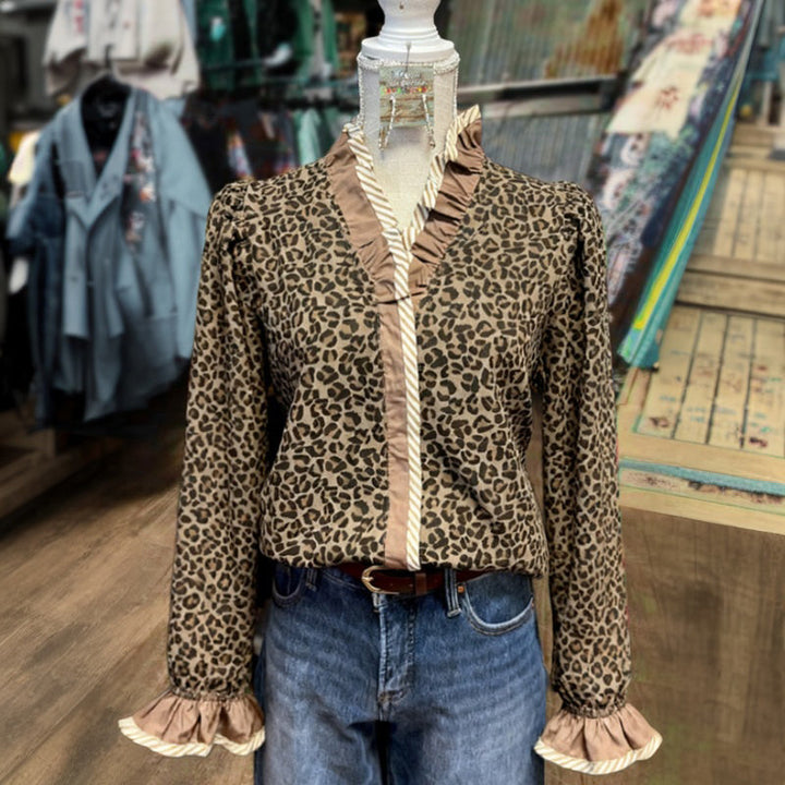 Blouse À Imprimé Géométrique Coloré