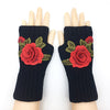 Gants Chauds À Fleurs
