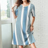 Robe Décontractée À Rayures