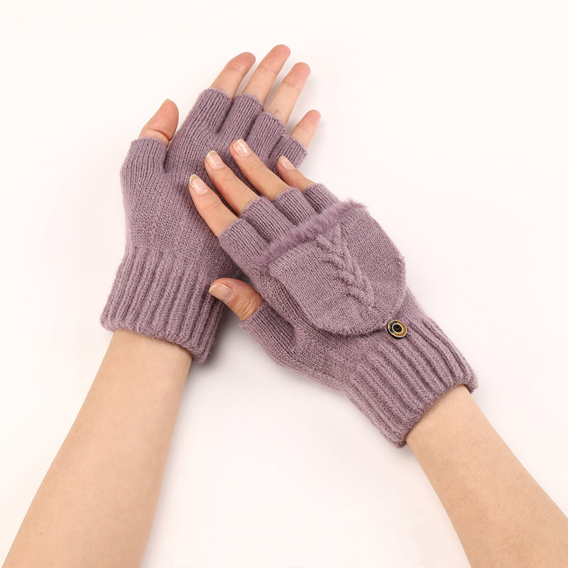 Gants Chauds De Couleur Unie