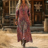 【Manches Longues】Robe De Style Ethnique Vintage