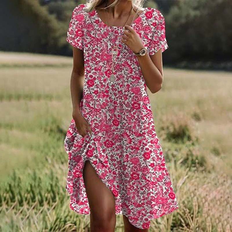 Robe Vintage À Imprimé Floral