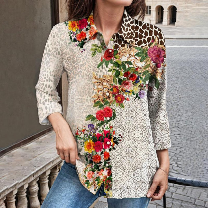 Blouse À Imprimé Floral Vintage