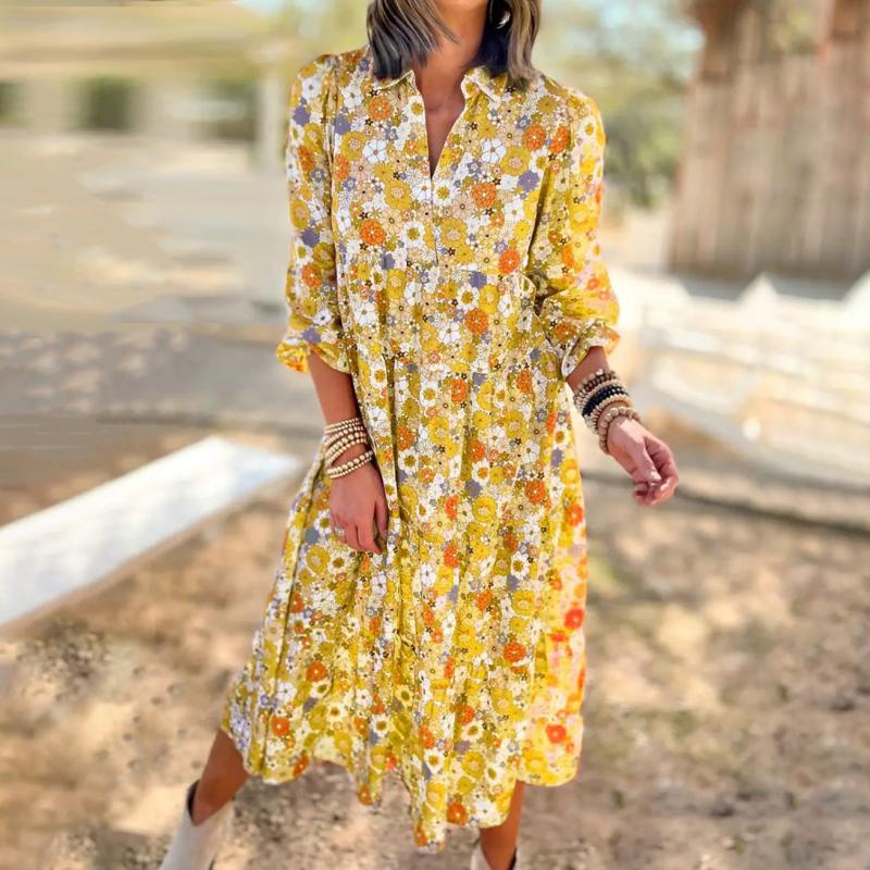 Robe Vintage À Imprimé Floral