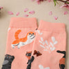 Chaussettes Décontractées À Motif Chat
