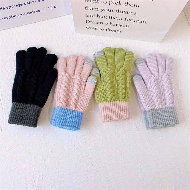 Gants Chauds Tricotés Par Câble