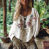 Blouse À Imprimé Floral Vintage