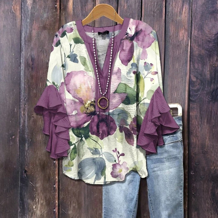 T-Shirt Coloré À Imprimé Floral