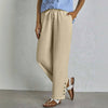 【Coton Et Lin】Pantalon Décontracté Confortable