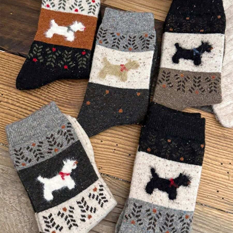 Chaussettes Chaudes Motif Chiots