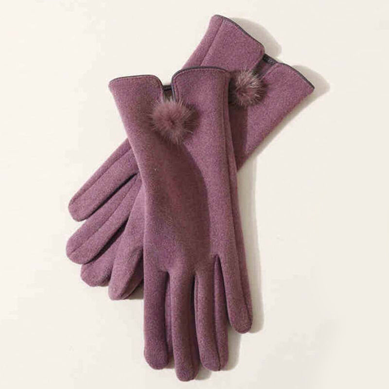 Gants Chauds De Couleur Unie