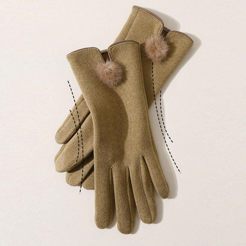 Gants Chauds De Couleur Unie