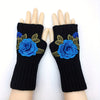 Gants Chauds À Fleurs