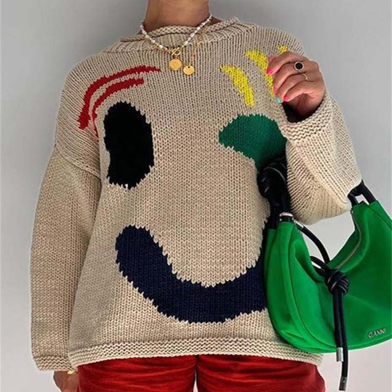 Pull en tricot avec print pour garçon Beige - 10 ans - Pull Pull en tricot avec print pour garçon Beige - 10 ans - Pull