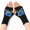 Gants Chauds À Fleurs