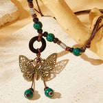 Collier Papillon Ethnique Vintage