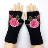 Gants Chauds À Fleurs