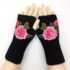 Gants Chauds À Fleurs