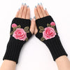 Gants Chauds À Fleurs