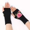 Gants Chauds À Fleurs
