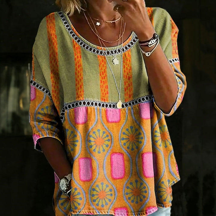 Pull Décontracté De Couleur Contrastée