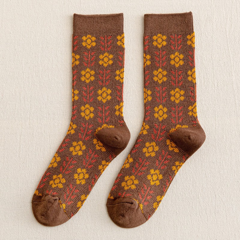 Chaussettes À Fleurs Vintage