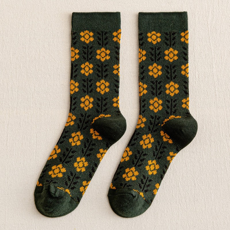 Chaussettes À Fleurs Vintage