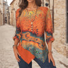 【Manches Longues】Blouse Abstraite Irrégulière