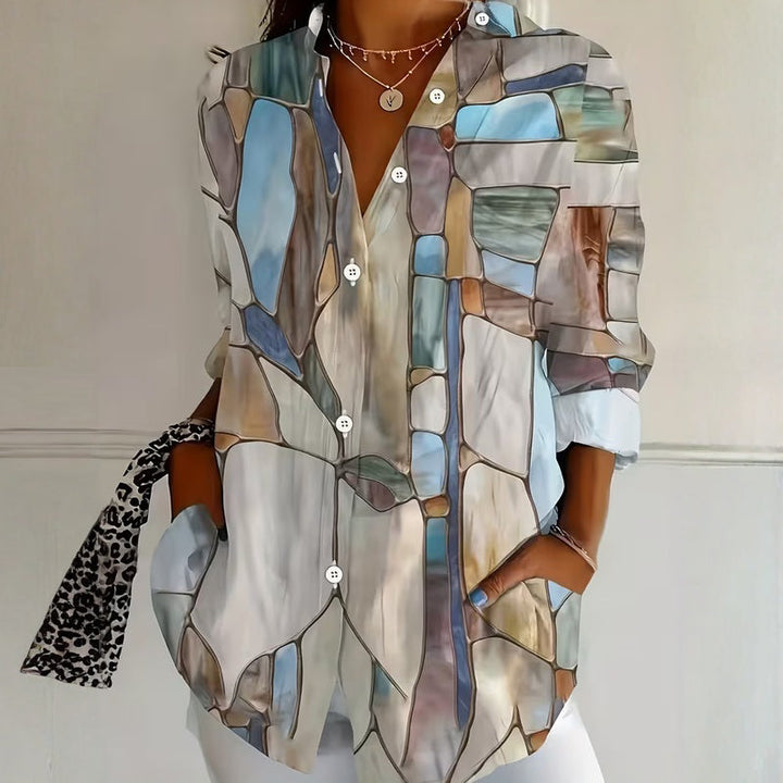 Blouse Coeur Et Imprimé Fleuri