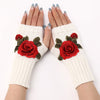 Gants Chauds À Fleurs
