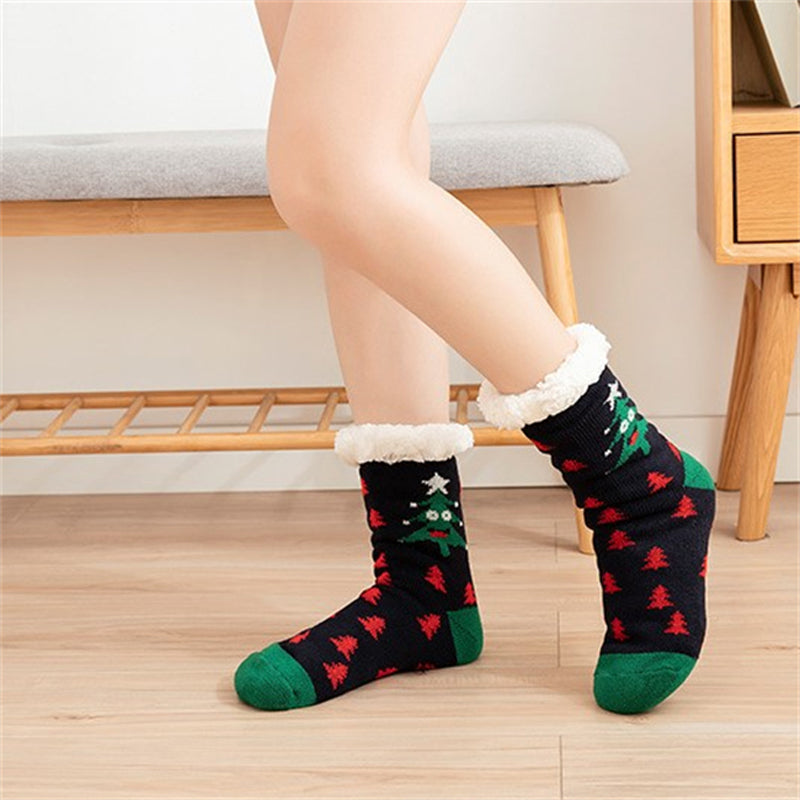 Chaussettes Chaudes Antidérapantes De Noël