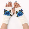 Gants Chauds À Fleurs