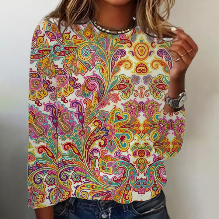 Blouse À Imprimé Floral Vintage