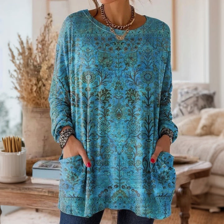 Blouse Décontractée À Imprimé Dégradé