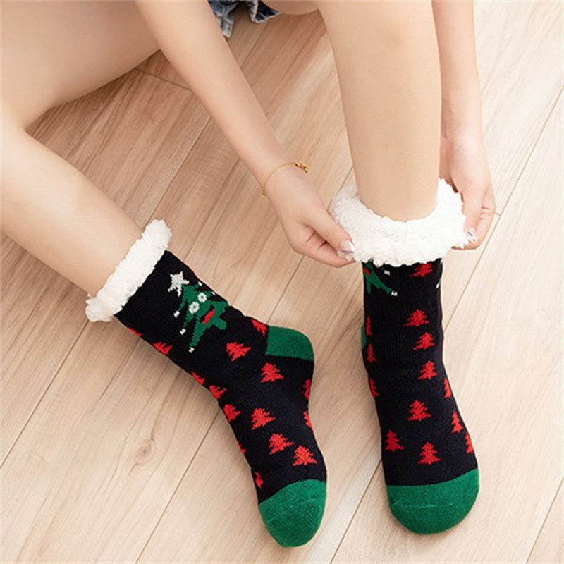 Chaussettes Chaudes Antidérapantes De Noël