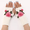 Gants Chauds À Fleurs