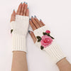 Gants Chauds À Fleurs