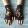 Gants Chauds À Broderie Florale