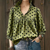 【Manches Longues】Blouse À Pois Vintage
