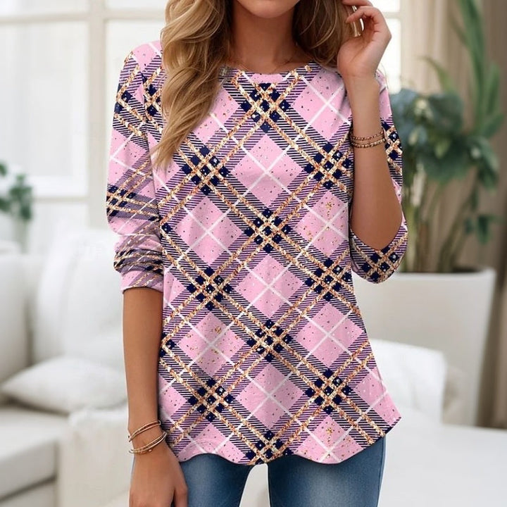 【Coton Et Lin】Blouse Décontractée À Imprimé Floral