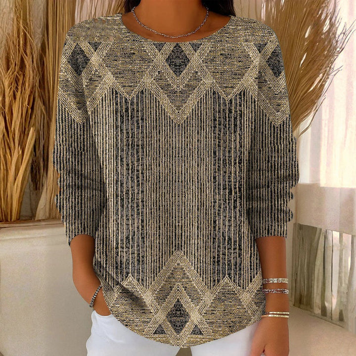 Blouse Décontractée À Imprimé Dégradé