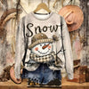 Sweat-Shirt Vintage Bonhomme De Neige