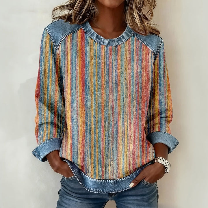 Blouse Décontractée À Imprimé Dégradé
