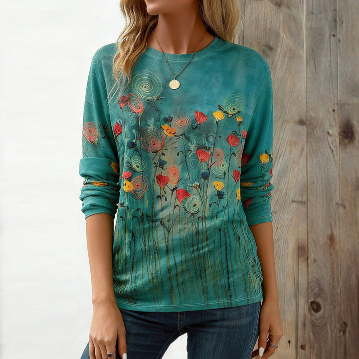 T-Shirt Coloré À Imprimé Floral