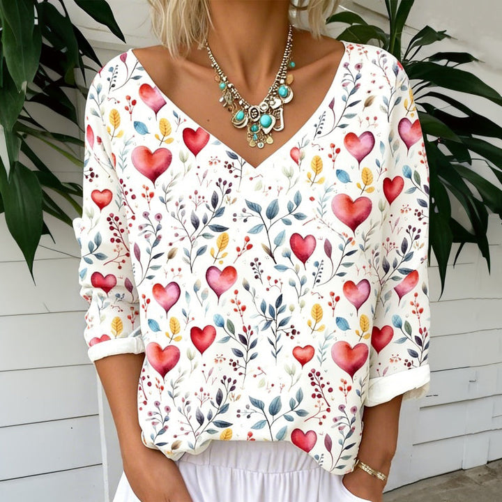 Blouse À Imprimé Géométrique Coloré