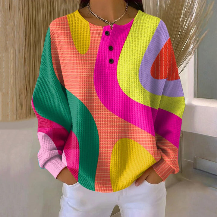 Pull Décontracté De Couleur Contrastée