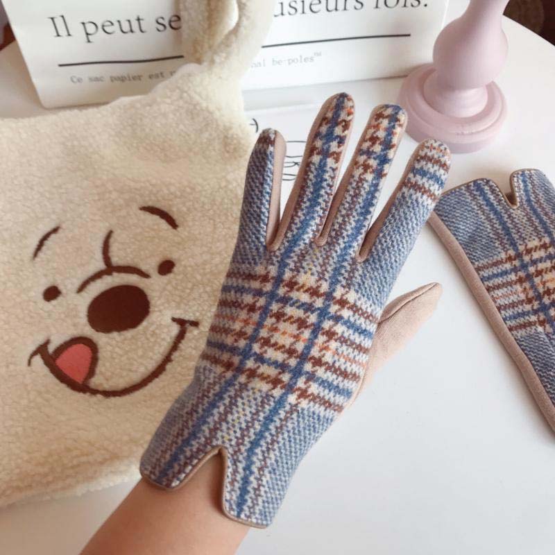 Gants Chauds À Carreaux Vintage