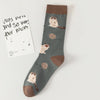 Chaussettes À Imprimé Chat Vintage